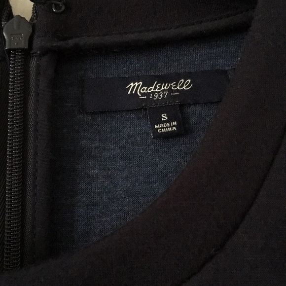 Madewell Navy Neoprene Swing Dress - Picture 3 of 5